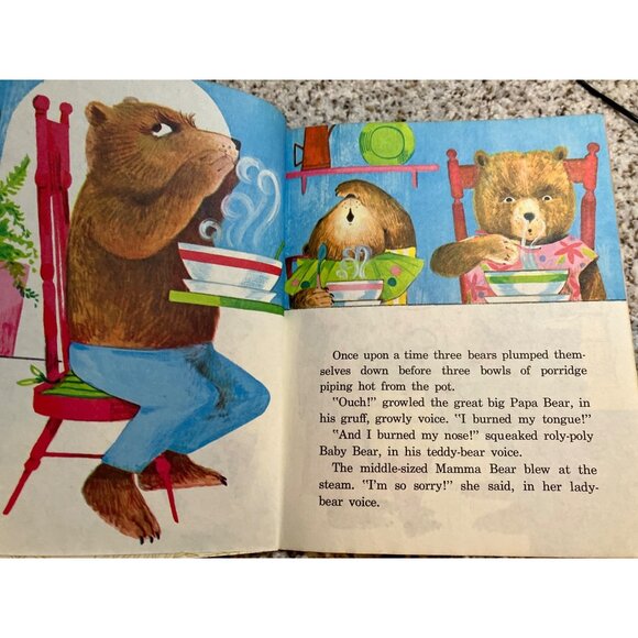 Vintage Little Golden Book The Three Bears Classic Childrens Storybook 69 Cent E - Picture 5 of 10